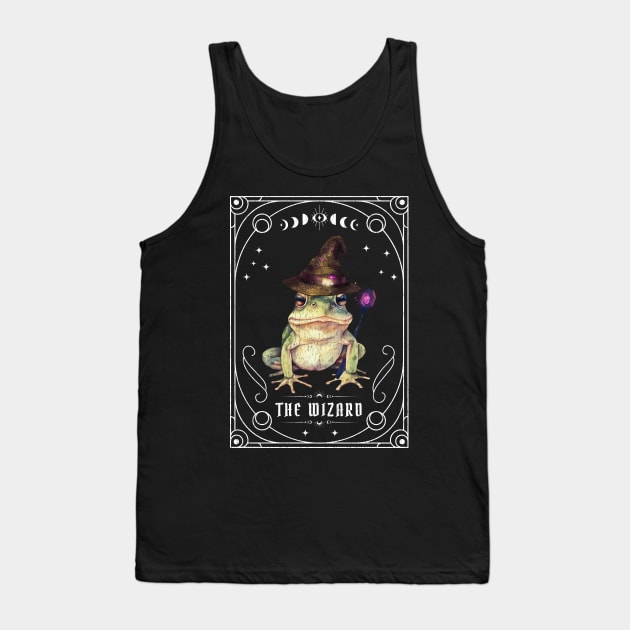 The Wizard Frog Tarot Card Spirit Animal Design Tank Top by bbreidenbach